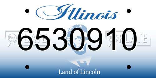 6530910 Illinois License Plate