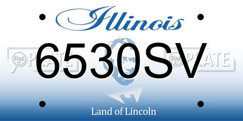 6530SV Illinois License Plate