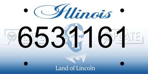 6531161 Illinois License Plate