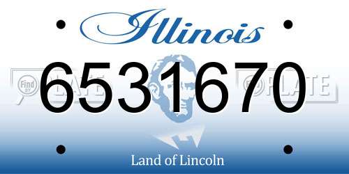 6531670 Illinois License Plate