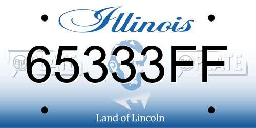 65333FF Illinois License Plate