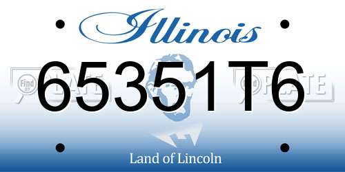65351T6 Illinois License Plate
