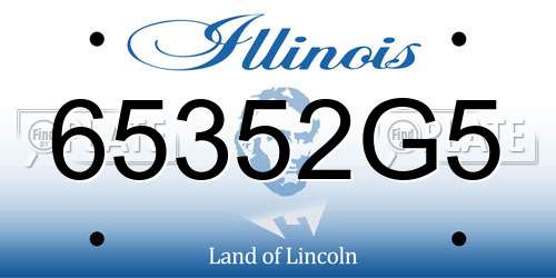 65352G5 Illinois License Plate