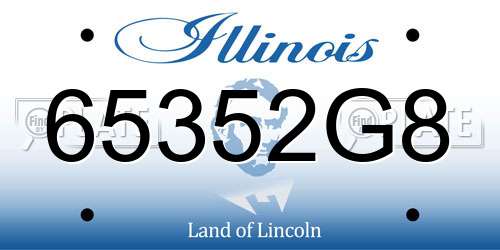 65352G8 Illinois License Plate