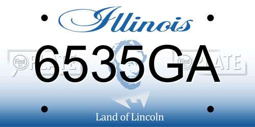 6535GA Illinois License Plate