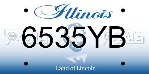 6535YB Illinois License Plate