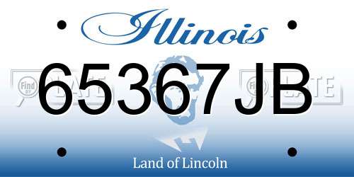 65367JB Illinois License Plate