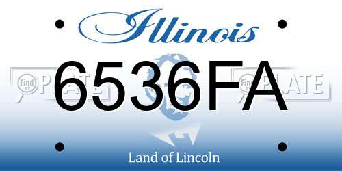 6536FA Illinois License Plate