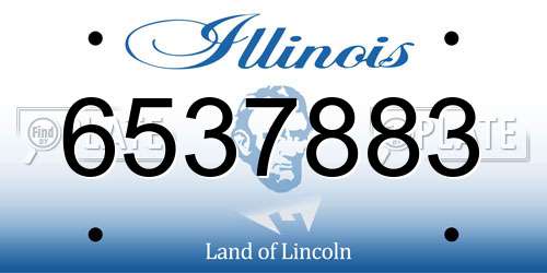 6537883 Illinois License Plate