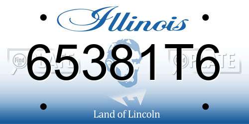 65381T6 Illinois License Plate