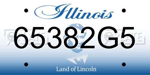 65382G5 Illinois License Plate