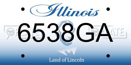 6538GA Illinois License Plate