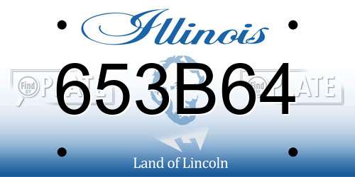 653B64 Illinois License Plate