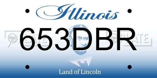 653DBR Illinois License Plate