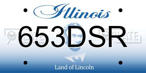 653DSR Illinois License Plate