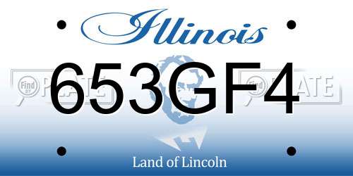 653GF4 Illinois License Plate