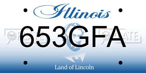 653GFA Illinois License Plate