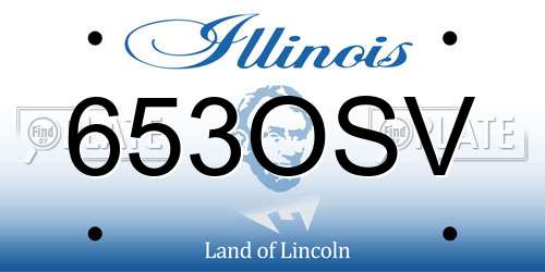 653OSV Illinois License Plate