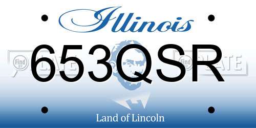 653QSR Illinois License Plate
