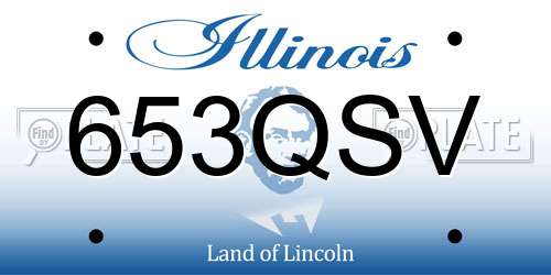 653QSV Illinois License Plate