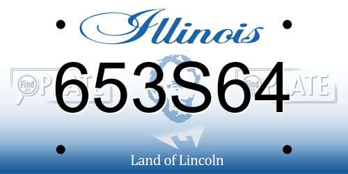 653S64 Illinois License Plate