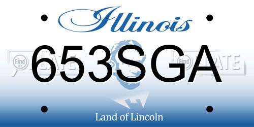 653SGA Illinois License Plate