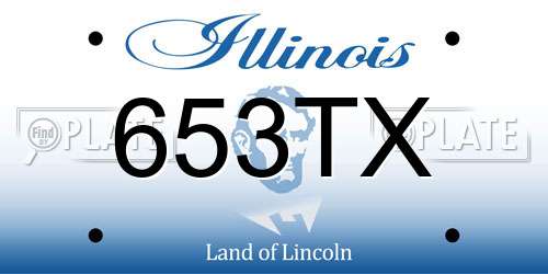 653TX Illinois License Plate