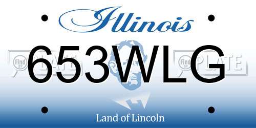 653WLG Illinois License Plate