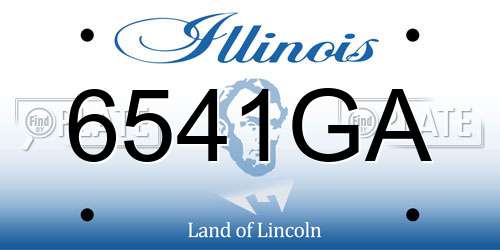 6541GA Illinois License Plate