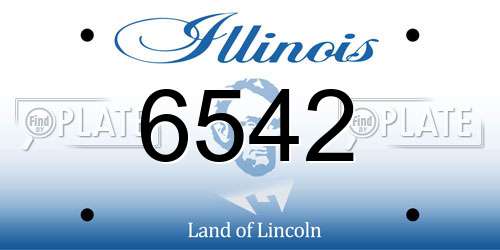 6542 Illinois License Plate