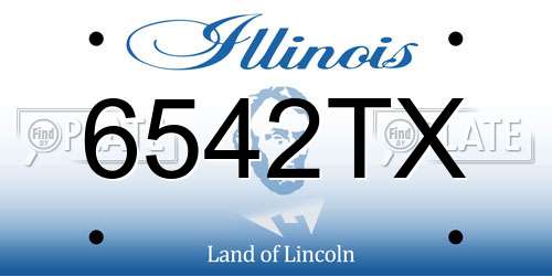 6542TX Illinois License Plate
