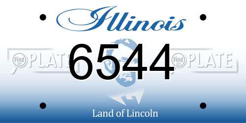 6544 Illinois License Plate