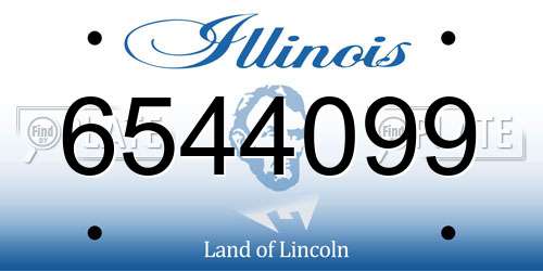 6544099 Illinois License Plate