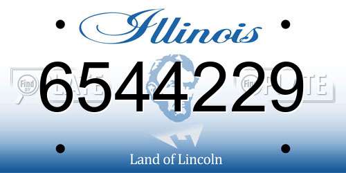 6544229 Illinois License Plate