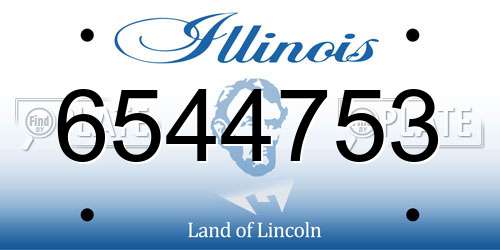 6544753 Illinois License Plate