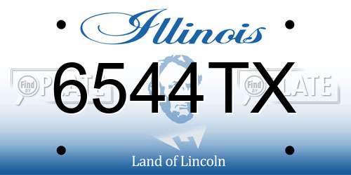 6544TX Illinois License Plate