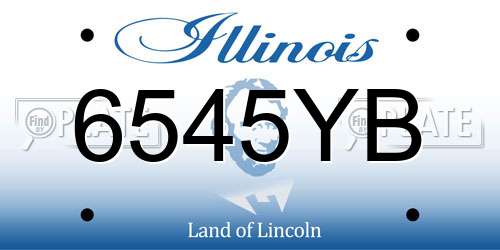6545YB Illinois License Plate