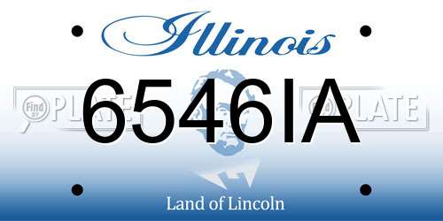 6546IA Illinois License Plate