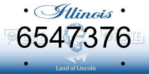 6547376 Illinois License Plate