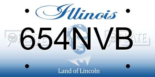 654NVB Illinois License Plate