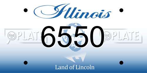 6550 Illinois License Plate