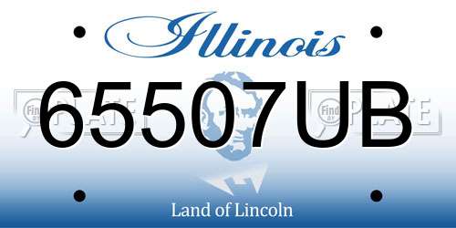 65507UB Illinois License Plate