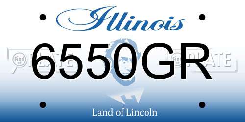 6550GR Illinois License Plate