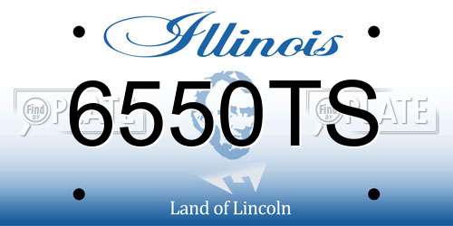 6550TS Illinois License Plate