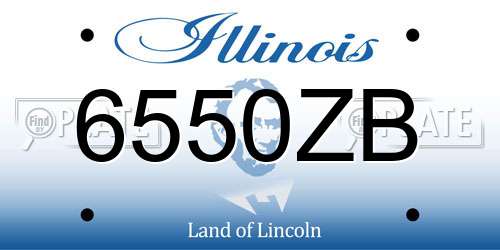 6550ZB Illinois License Plate
