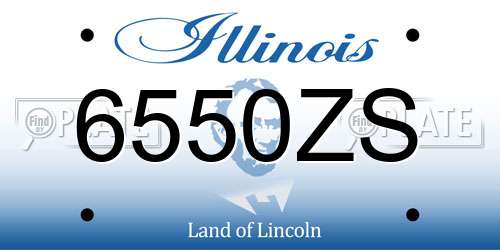 6550ZS Illinois License Plate