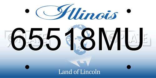 65518MU Illinois License Plate