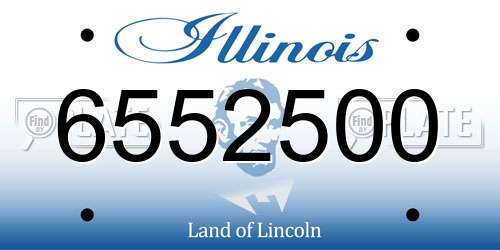 6552500 Illinois License Plate