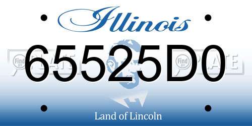 65525D0 Illinois License Plate