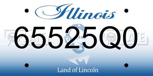 65525Q0 Illinois License Plate